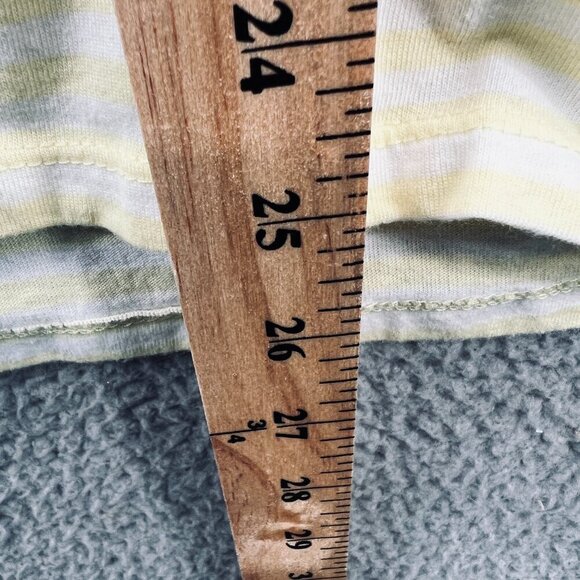 IB Diffusion Women Top Extra Large Yellow White Stripe Pullover 3/4 Sleeve Shirt - Picture 8 of 9